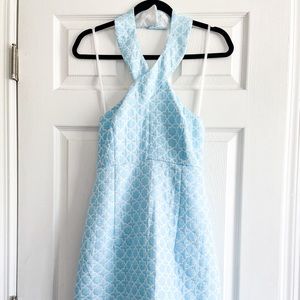 MICHAEL KORS Light Blue Quilted Halter Dress